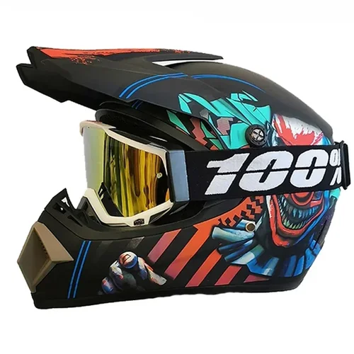Imagen 2 del producto Casco de Motocross profesional ATV Downhill bicicleta de montaña DH casco Motocross adulto casco cruzado Capacete casco de motocicleta Capacete