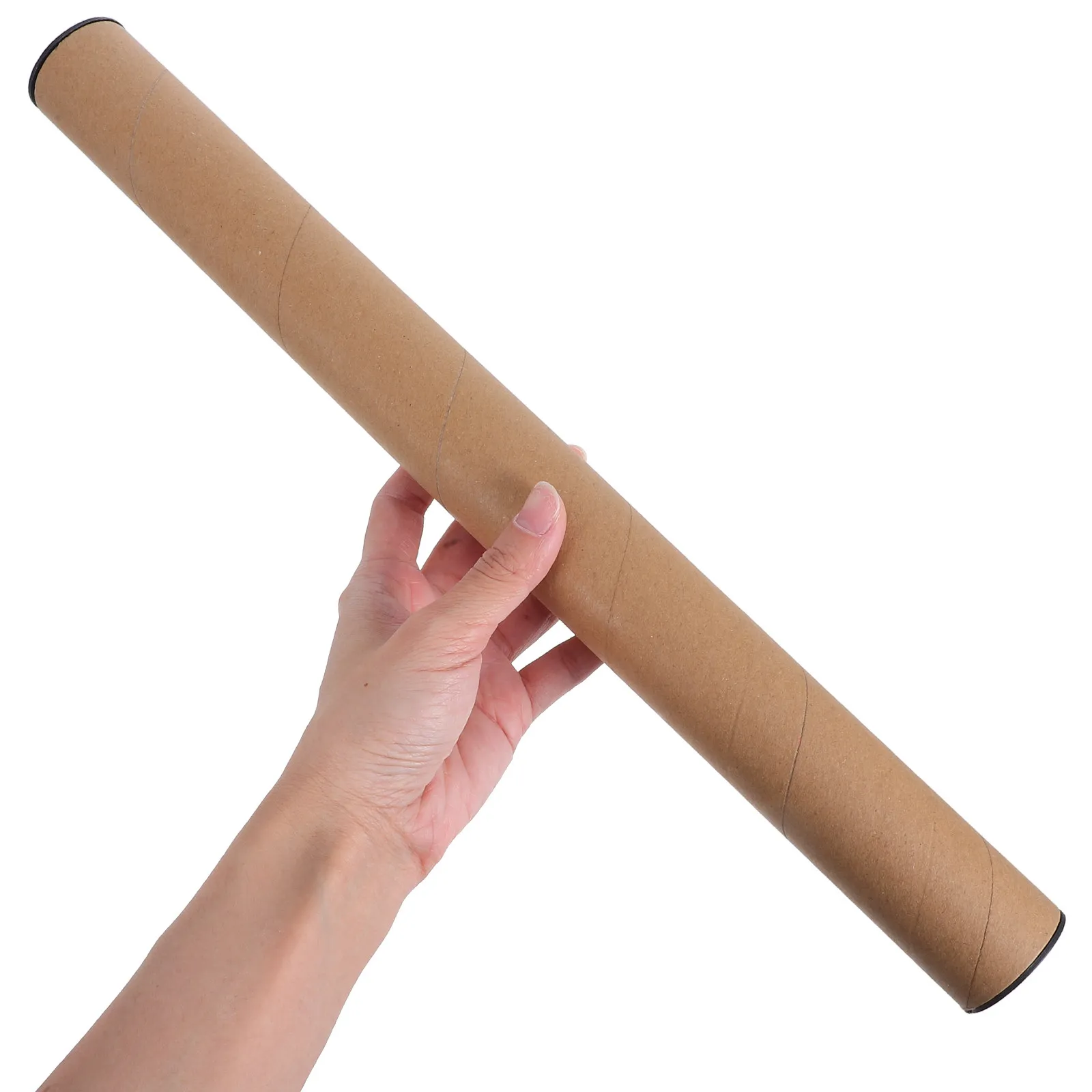 10Pcs Kraft Paper Mailing Tubes Round Cardboard Poster Mailers 40x4cm Secure Closure for Shipping Posters Blueprints Maps