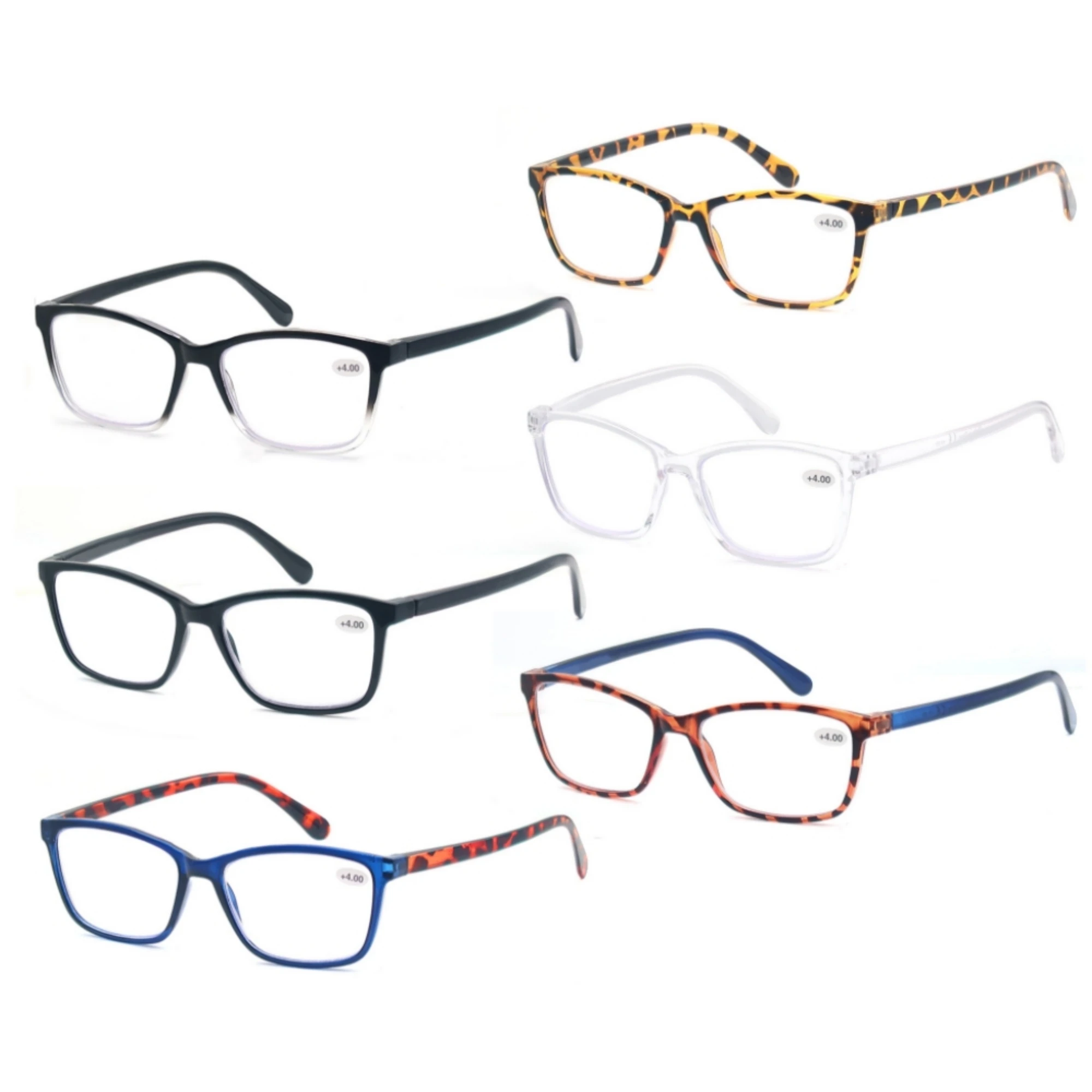 Oculos-de-leitura-em-pacote-com-6-pecas-para-mulheres-e-homens-Oculos-para-presbiopia-estilo-fashion-com-armacao-ultra-leve