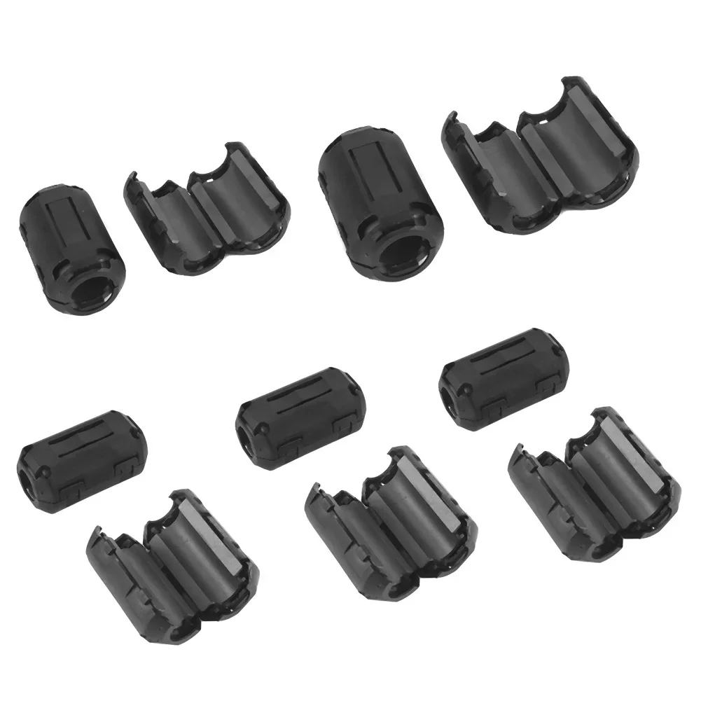 50/22pcs Clip-on Ferrite Ring Core Bead Choke RFI EMI Filter Noise Suppressor Cable Clip for USB Audio Video Cable Power Cord