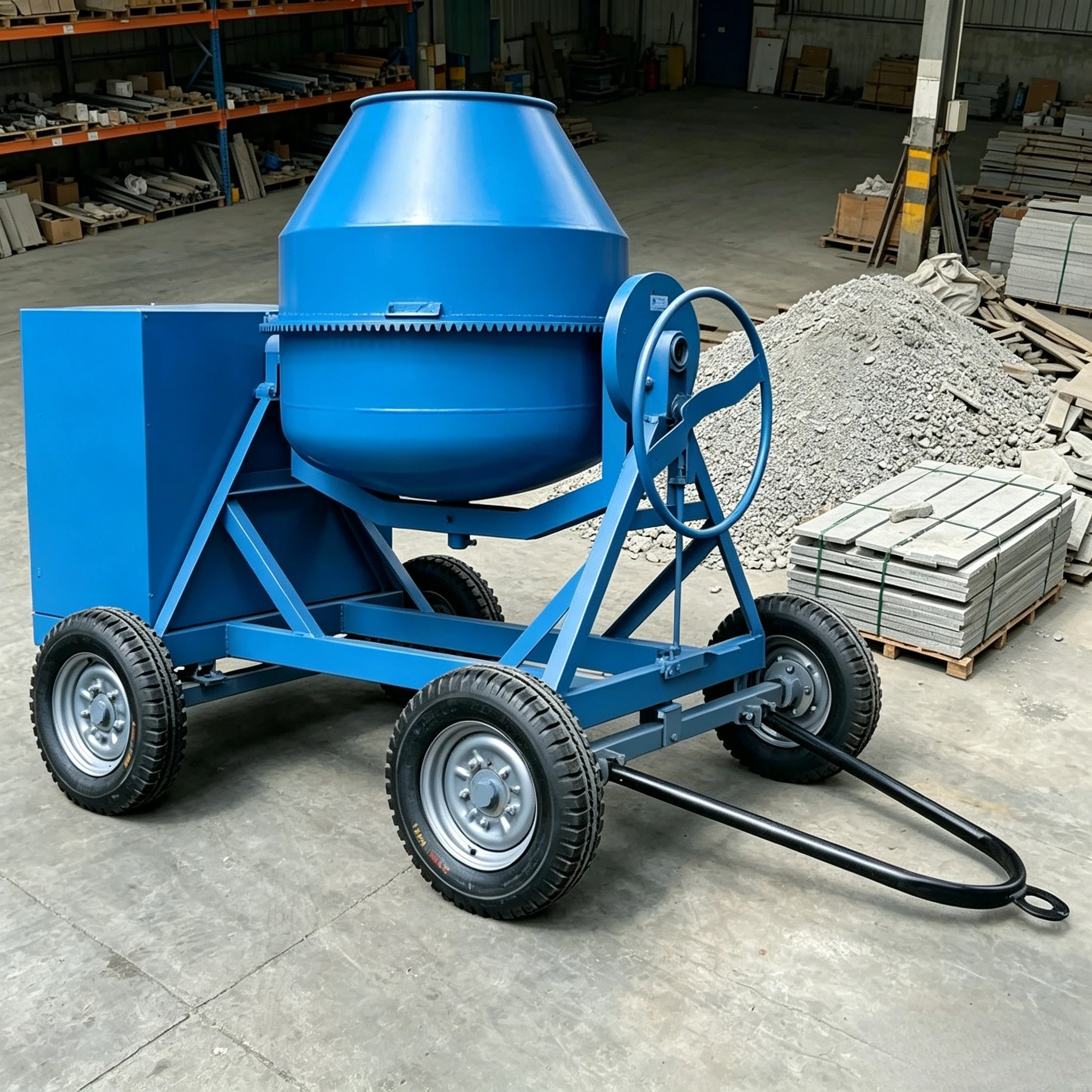 Best Concrete Mixer Drum 110V Electric Portable Cement Mixing Barrel 1/2HP Heavy Duty for Concrete Mortar Customized