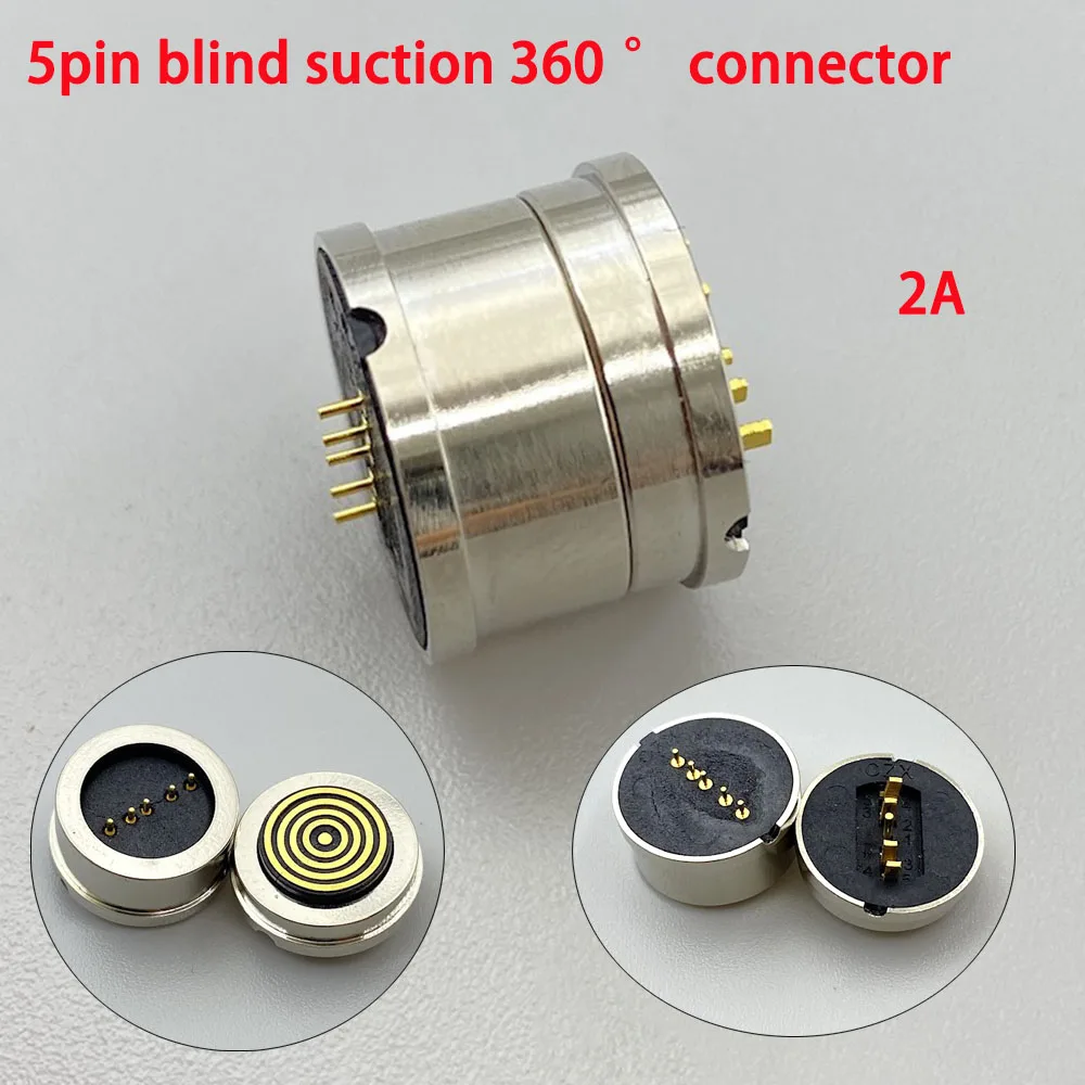 Водонепроницаемый магнитный разъем Pogo Pin, штекер, гнездо 360° °   Слепое всасывание с пружиной, передача сигнала постоянного тока, зарядка 3, 4, 5, 6 контактов