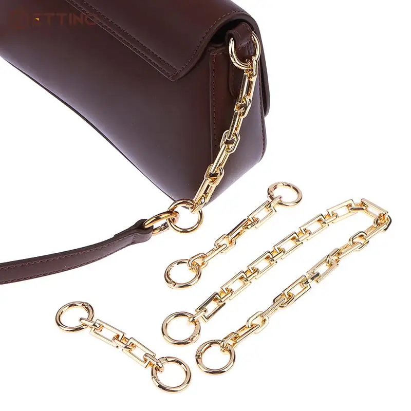 Bag Extension Chain Crossbody Purse Bag Chain Strap Handbag Hanging Buckle DIY Replacement Chain Charms Shoulder Bag Accessories