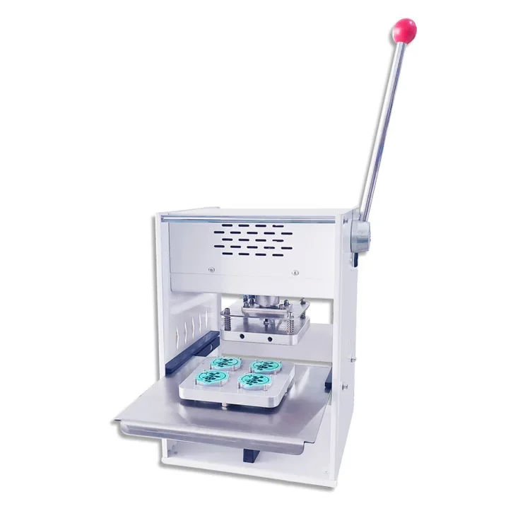 mouthwash transparent pet plastic can sealing machine, plastic can manual sealing machine