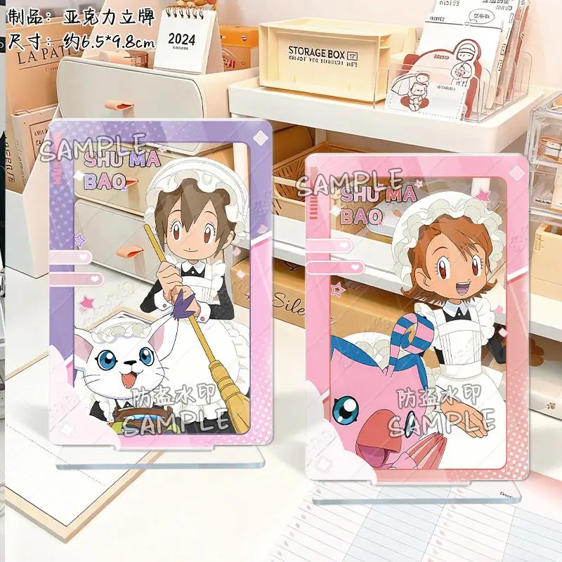 Diy デジモンアクリルスタンディングプレートアグモンテイルモンガブモンパタモンデスクトップ装飾アニメコレクションアクション玩具フィギュアギフト