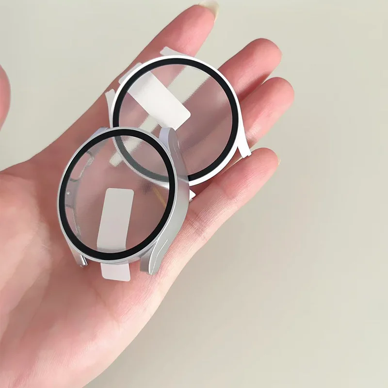 2個入り スクリーンプロテクターケース Samsung Galaxy Watch 7 6 5 4 40mm 44mm対応 ハードPCケース+強化ガラス フルプロテクトカバー バンパー
