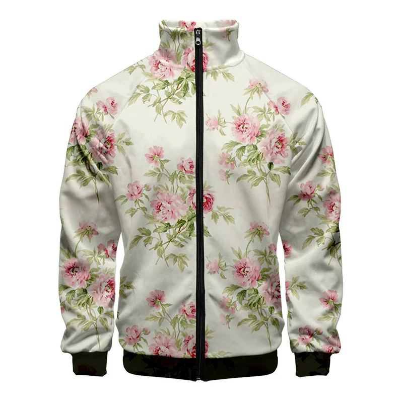 3D Ancient Flowers Printing Jacket For Men Winter Jacket Women Harajuku Bloom Graphic Jackets Children Fashion Cool Vintage Top