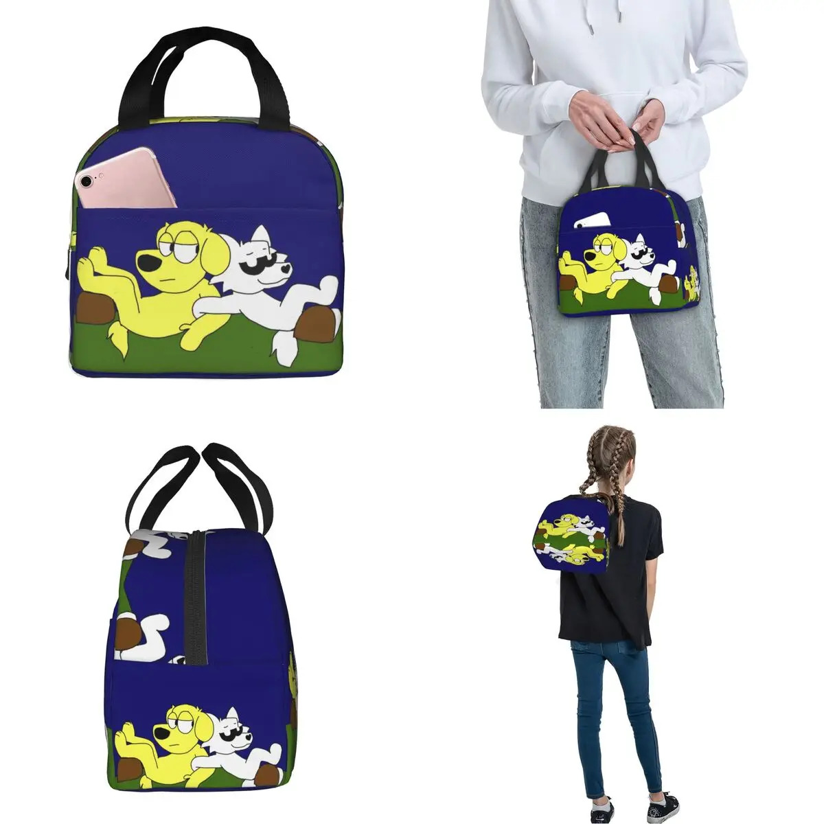 Tylers And Snowi Gaming Insulated Lunch Bag Food Container Reusable Cooler Thermal Lunch Box For Picnic