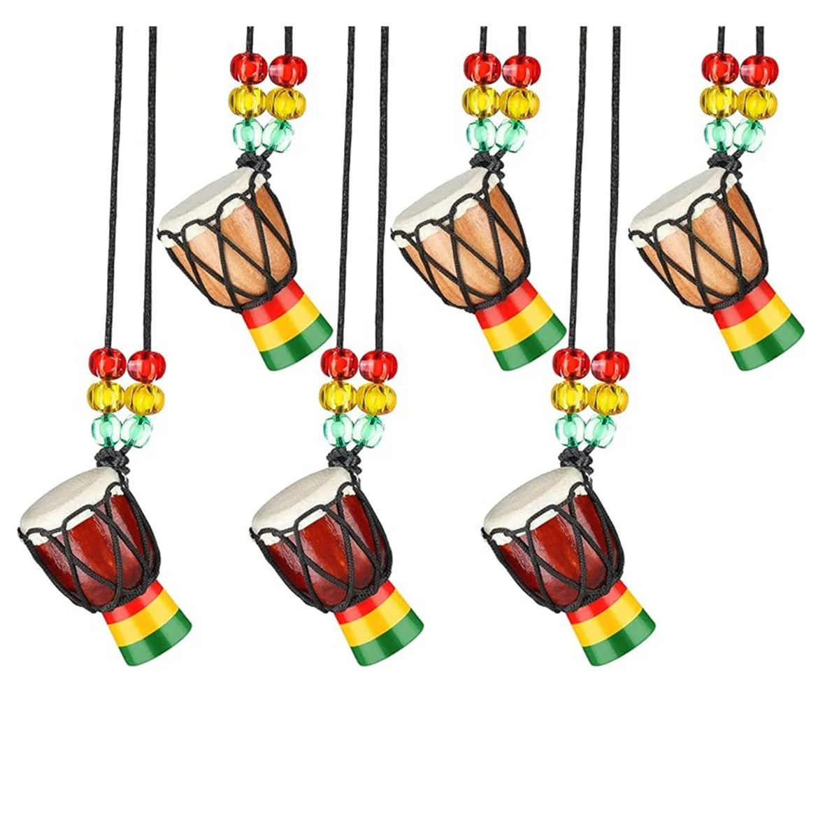 Instrument Necklaces,Djembe Drum,Mini Pendant,African Drum,Wooden Classic ,Necklace Drums and Percussion