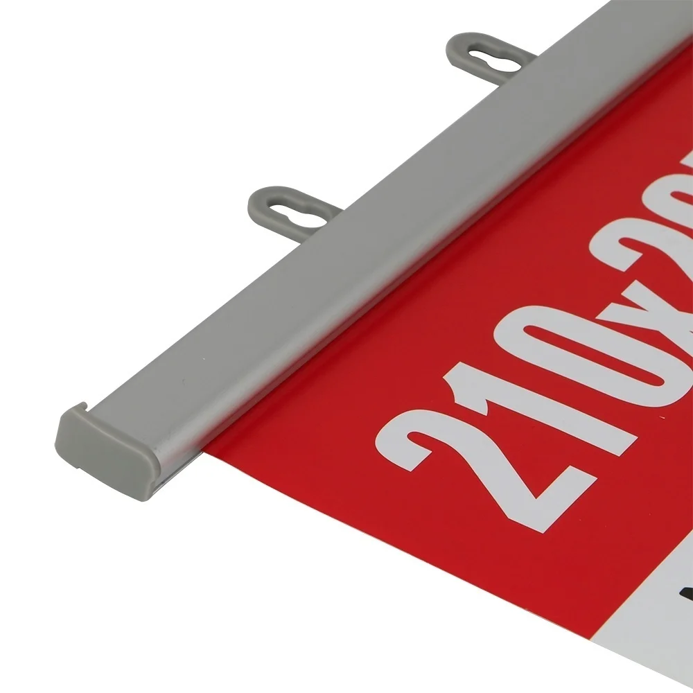 50cm Shop Painting Silvery Scroll Banner Holder Display Rails Flag Plastic Hook Poster Rod
