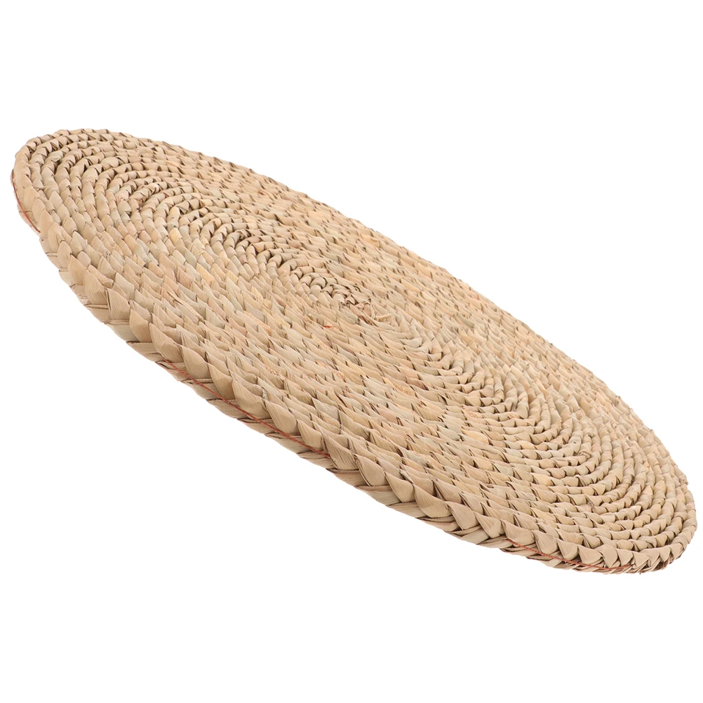 

Round Cattail Seat Woven Sitting Mat 20x20 Floor Cushion Pillow Braided Round Braided Cushion Yoga Meditation Bedroom Use