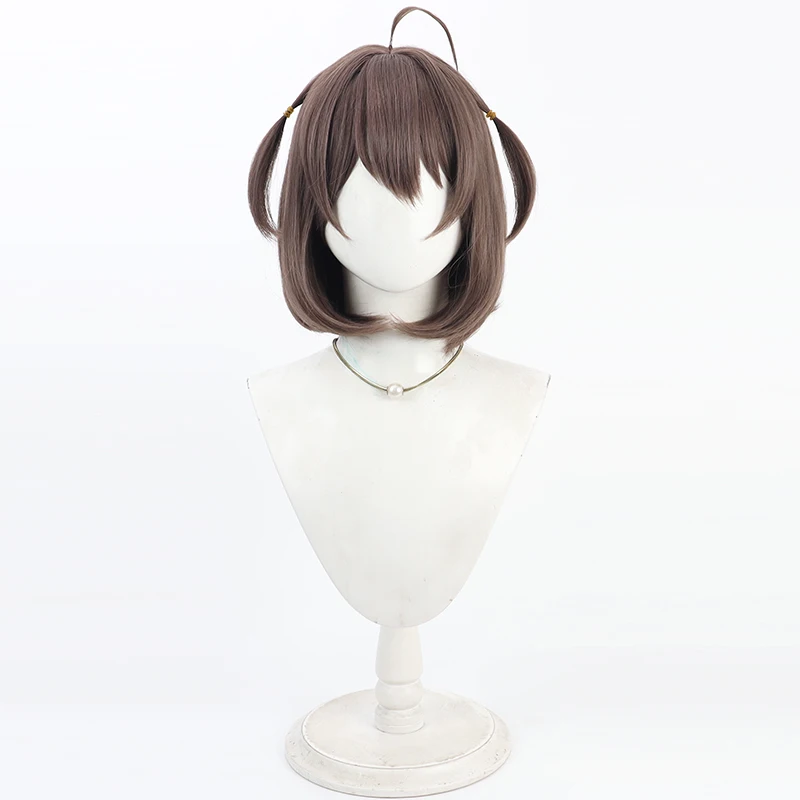 วิกคอสเพลย์นัตสึโระ มัตสึริ วิกผมบ๊อบสั้นสีน้ำตาล 30 ซม. สำหรับ YouTuber วีลุคเสมือนจริง วิกผมใยสังเคราะห์ทนความร้อน