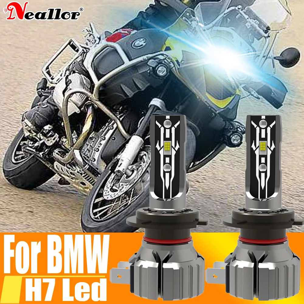 2 uds H7 luz Led faro de motocicleta Canbus bombilla antiniebla de coche Moto conducción lámpara para correr 12v 55w para BMW R1200 GS RT C 650 660 Sport