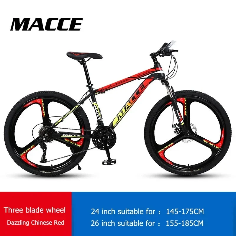 26 inch Mountain Bike Disc Brake Transmission 24 inch MTB Carbon Steel City Bicycle Shock Absorption Cross Country bicicleta