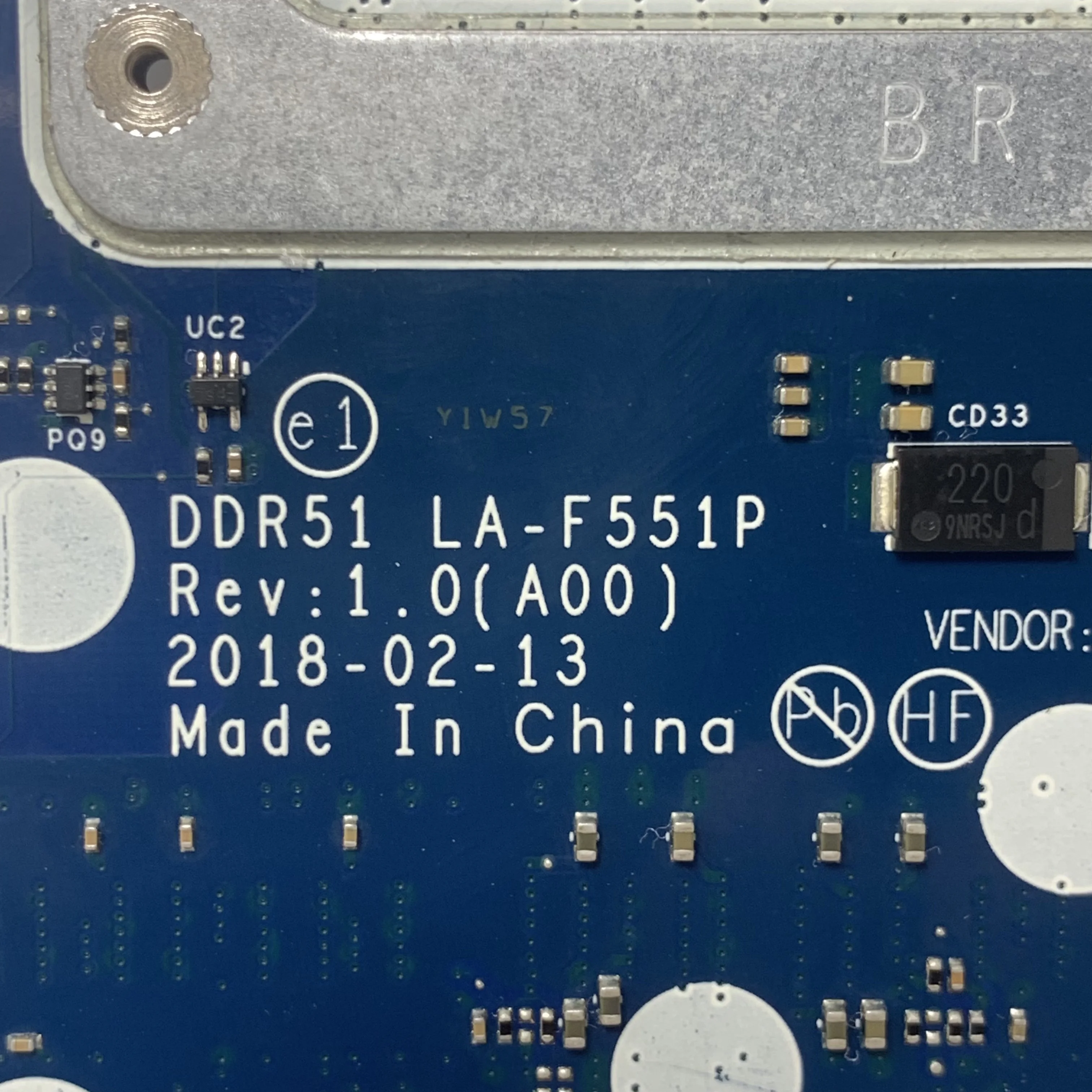 

LA-F551P 0D3R1D D3R1D CN-0D3R1D For DELL 15 R5 17 R5 R4 Laptop Motherboard With SR3YY I7-8750H CPU N17E-G2-A1 GTX1070 100%Tested