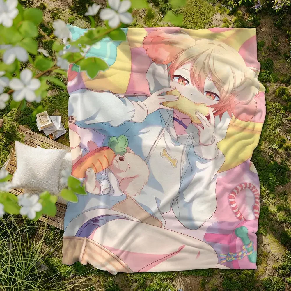 Game Project SEKAI Vocaloid Music Throw Thick Comfort Flannel Quilt,Multi-use for Sofa Bed Camping Travel Nap, Soft Warm