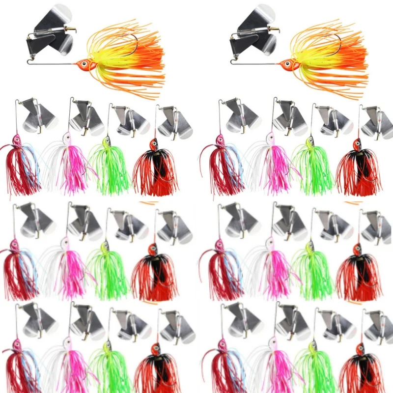 Fishing Lure Bait Spinner Bait Blade Jig Dancer Wobbler Chatterbait For Bass Pike Fish Anti-hanging Composite Rotating Sequins