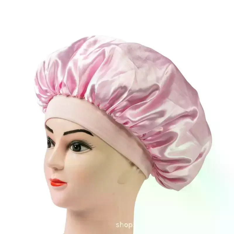 Soft Satin Sleep Cap, Available In Multiple Colors, With A Wide Elastic Band To Prevent Frizz, Suitable For Overnight Curly Hai