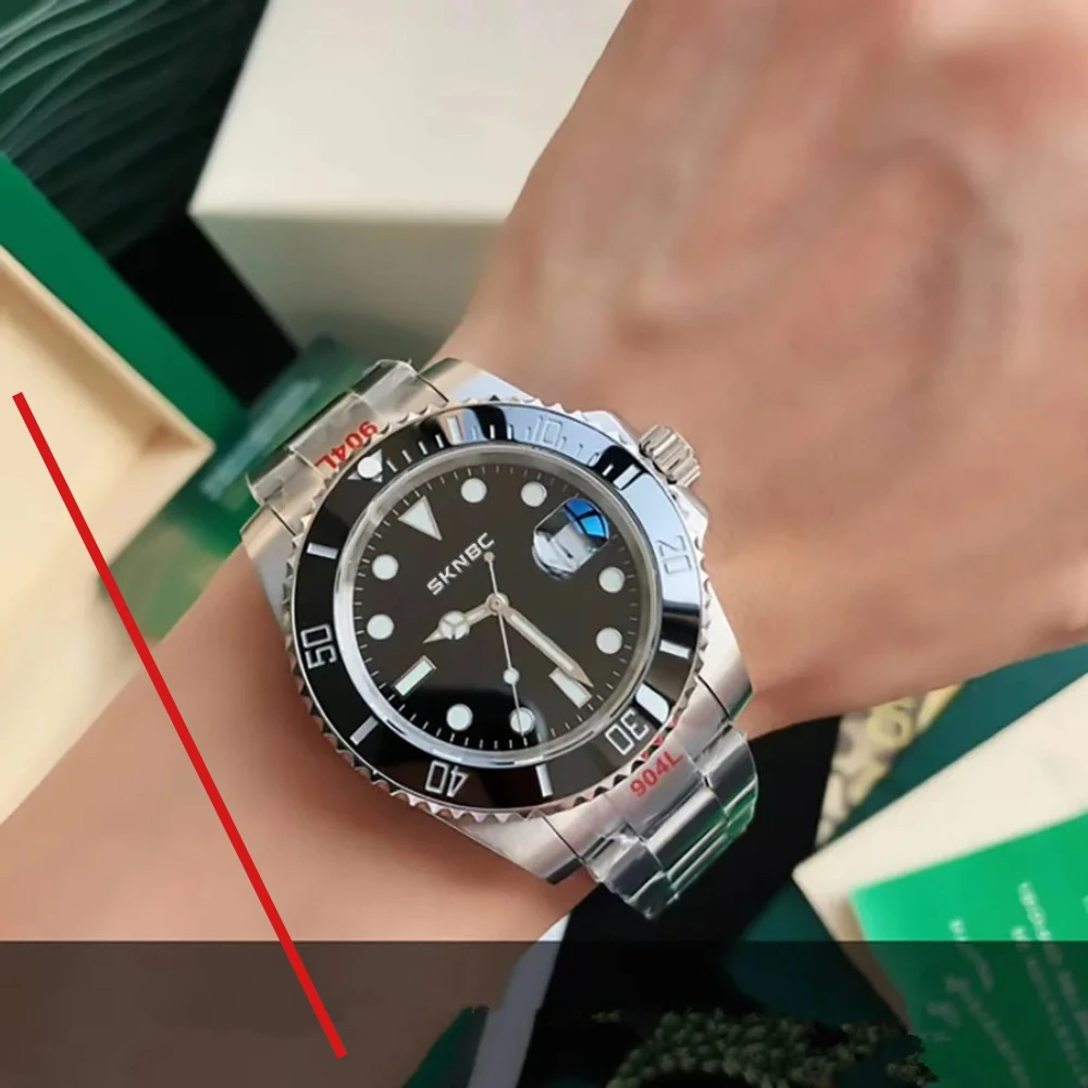 

2026 Luxury Original Brand 40MM Men Watches Steel Automatic Date Self Winding Mechanical Watch Waterproof AAA Jewelry Clock