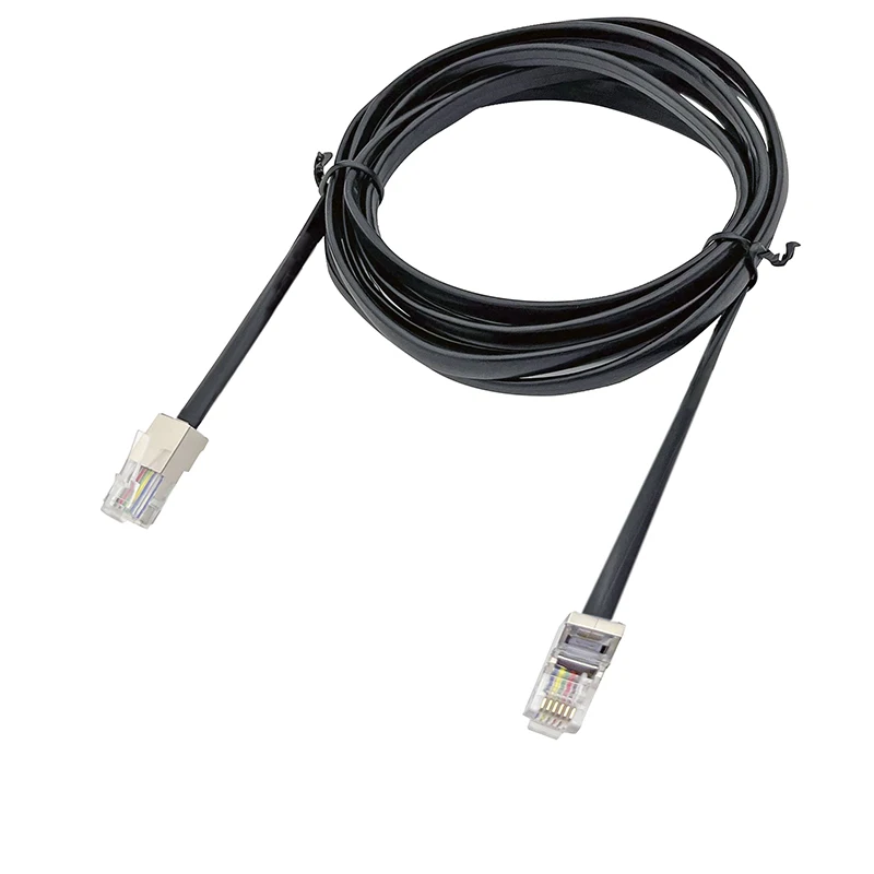 

Шестижильный экранированный телефонный кабель 2M 28AWG Rj12 с линиями подключения экранированного кристаллическим разъемом 6P6C