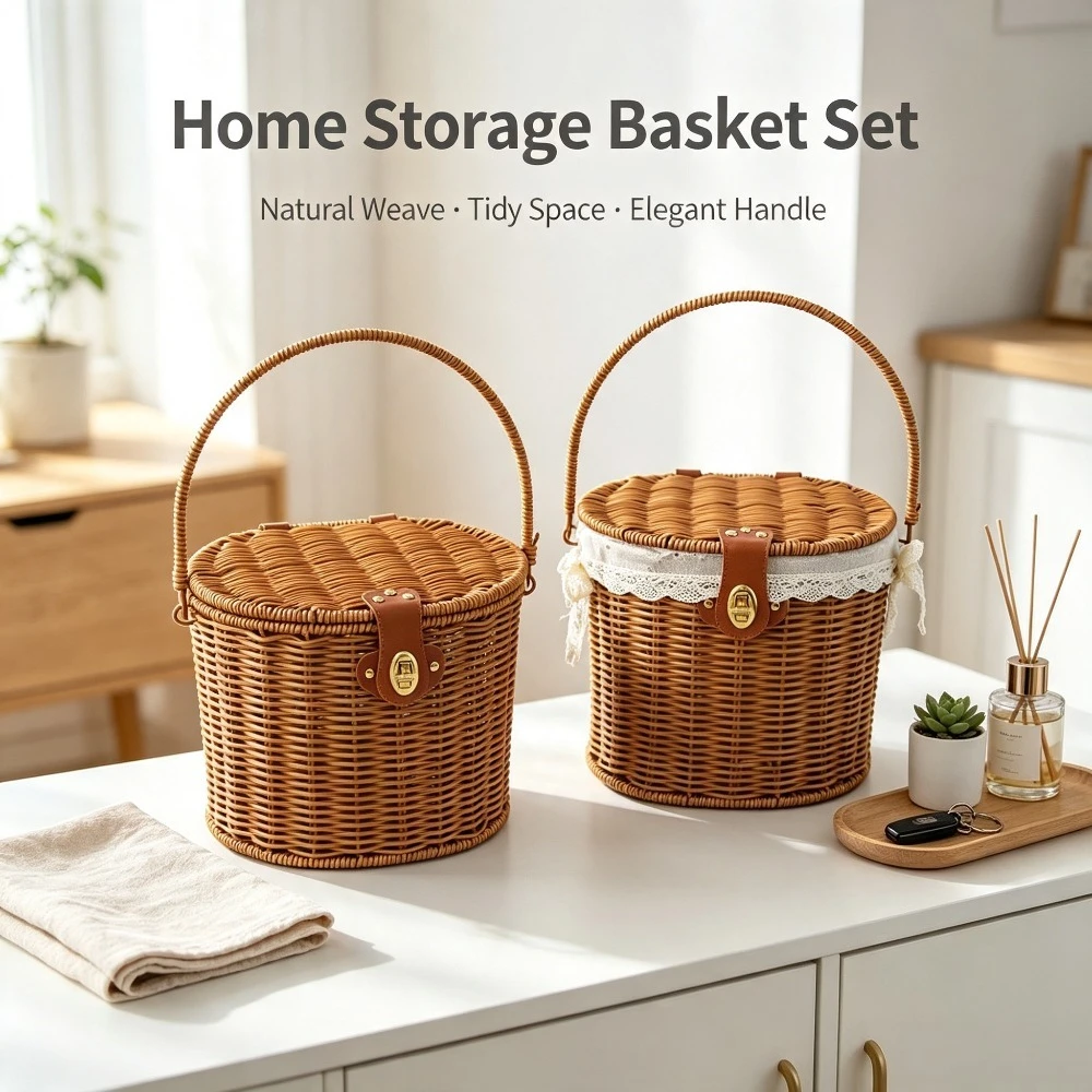 Wedding Hampers - Плетёная вручную корзина с крышкой и