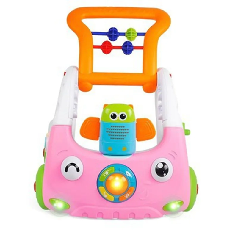 Remote Control Baby Walker Adjustable Speed Light Music Anti-Rollover Trolley