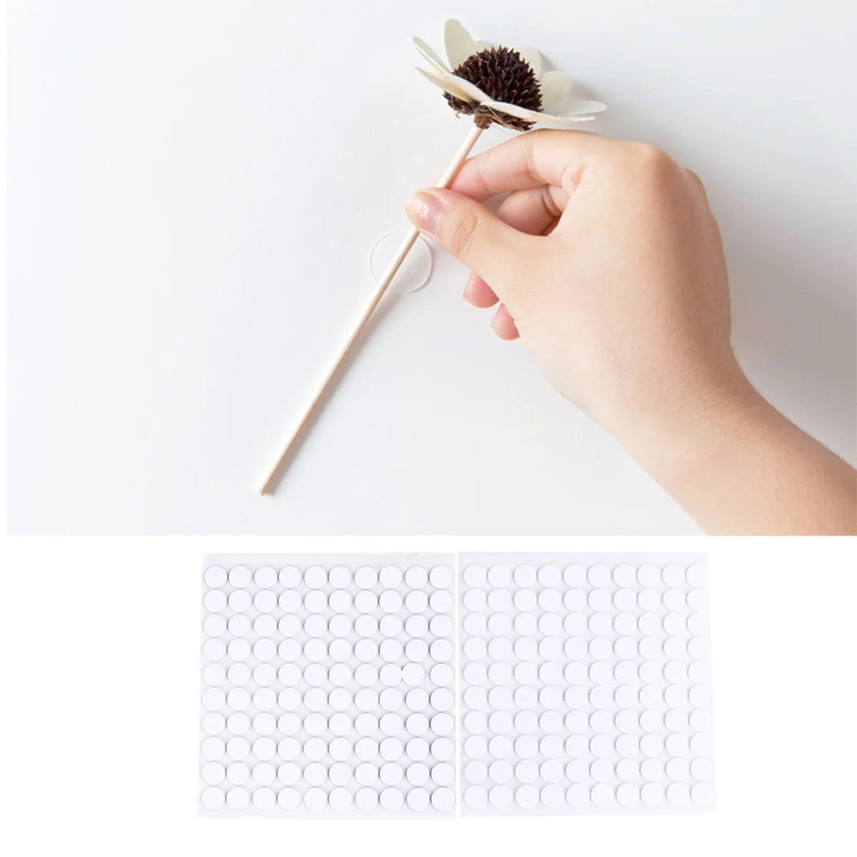 8 أوراق لاصقة مزدوجة الجوانب، شريط ربط قوي لتزيين المكاتب المنزلية، مثبت تركيب خفيف الوزن يمكنك صنعه بنفسك