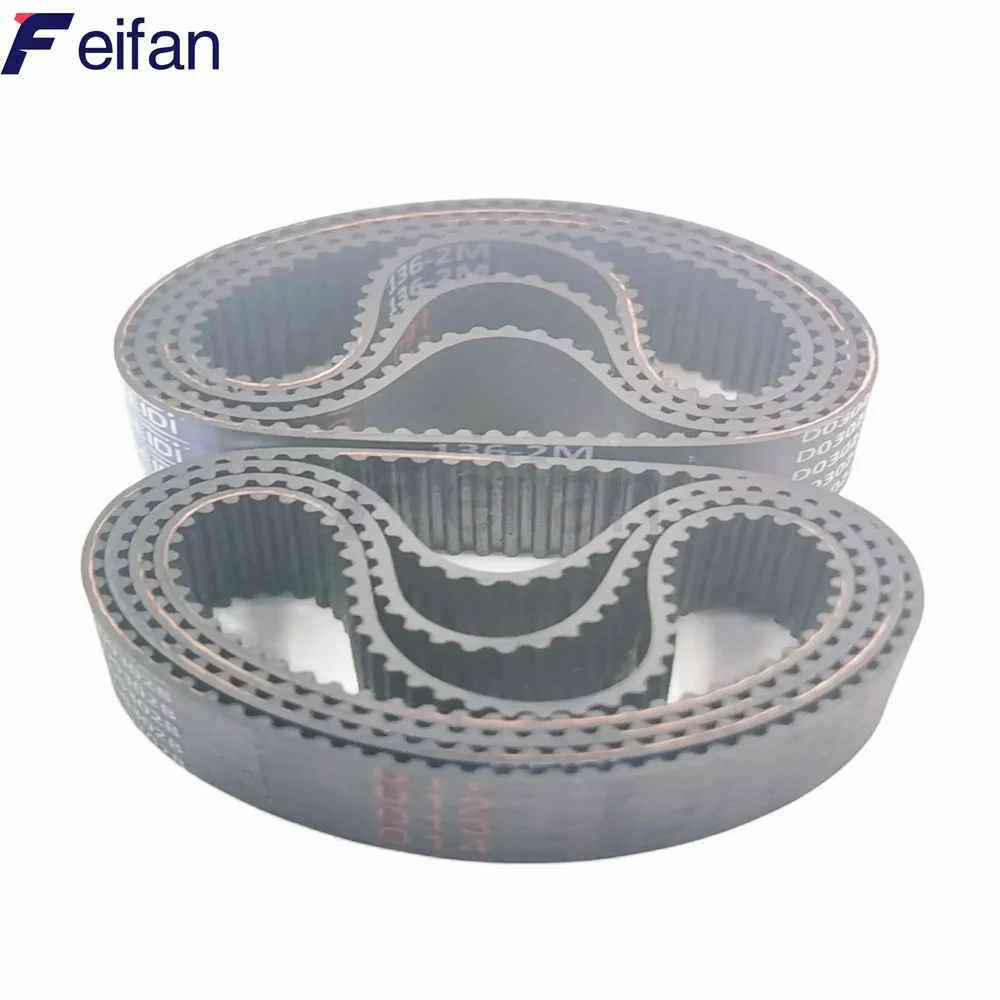 HTD 2M Rubber Timing Belt Pitch 2mm, Belt width 4/5/6/9/10/15mm Length 118 120 126 130 136 142 158 166 176 178 218 250 318 320mm