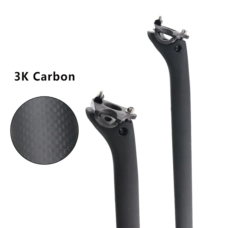 Hot AD-Mountain Bike Carbon Seatpost Offset 20Mm Road Bike Seatpost Carbon Fiber Seatpost