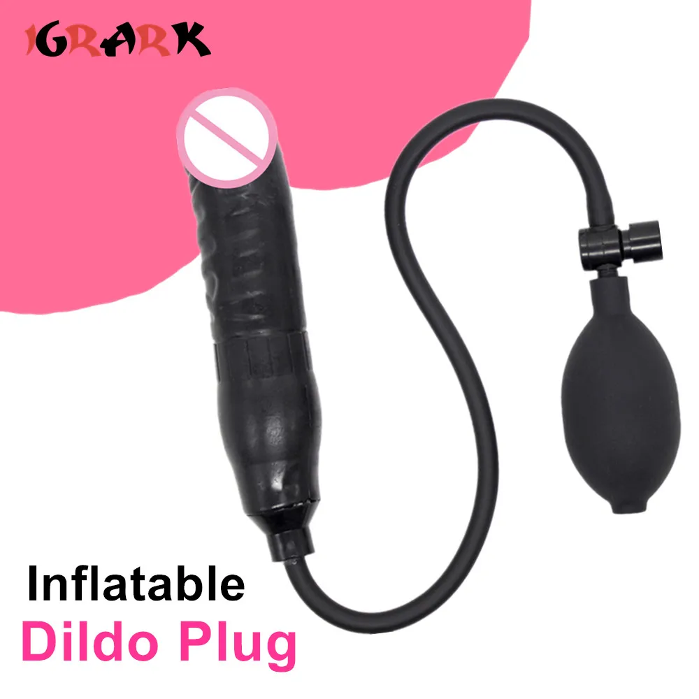 Realistic Dildo Plug Inflatable Backyard Anal Dilator Expandable Buttplug Vagina Massager Sex Toys for Women Men Adult Products