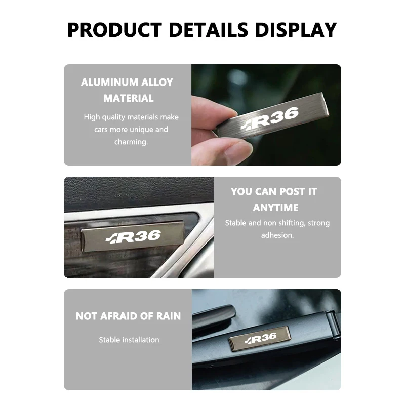 Fashion Creative 3D Metal Sticker Letter Stickers Auto Interior Decal For Volkswagen Golf 4 6 7 GTI Tiguan Passat B5 B6 B7 CC