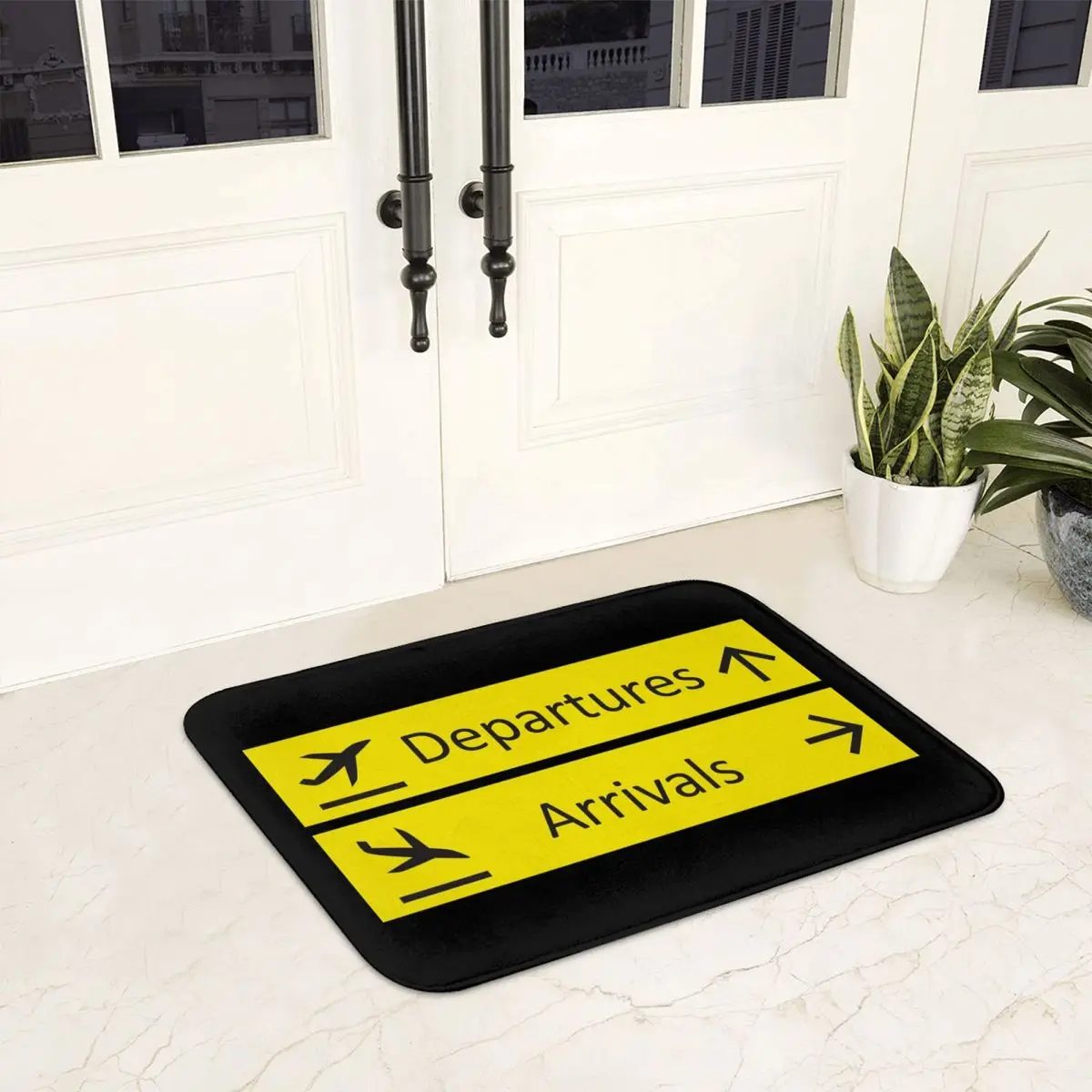 Departures And Arrivals Airport Sign Doormat Anti-skid Bath Mats Home Entrance Rugs Kitchen Living Room Carpet Hallway Footpad