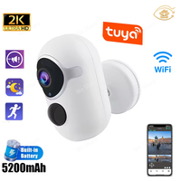 2k Plug-Free Tuya Smart Wifi Security Camera  Outdoor Rainproof Remote Two-Way Audio HD PIR Night Full Color Easy Install