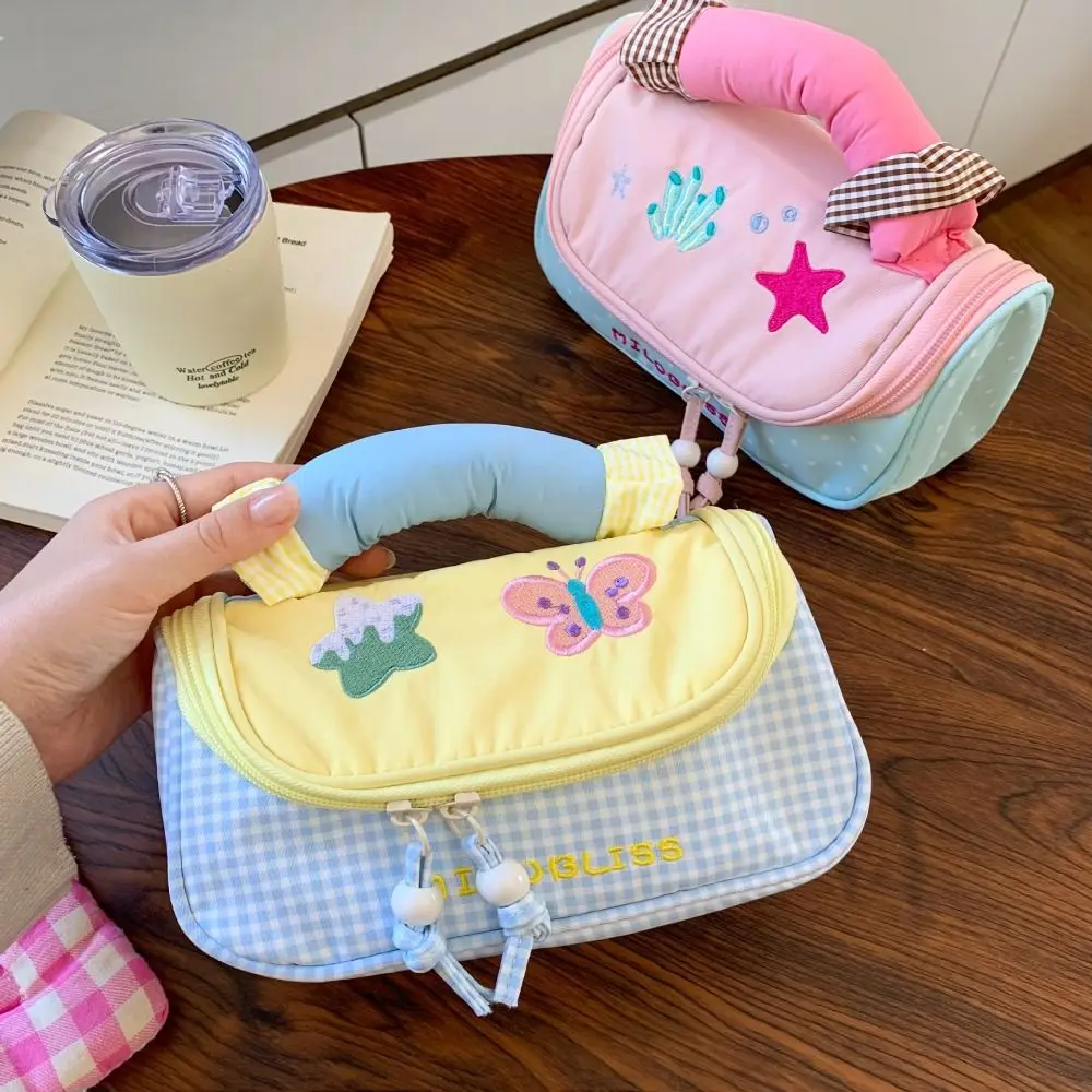 Portable Dopamine Color Pencil Case Multi-functional Large-capacity Stationery Pouch Stationery Organizer Back To School Gift