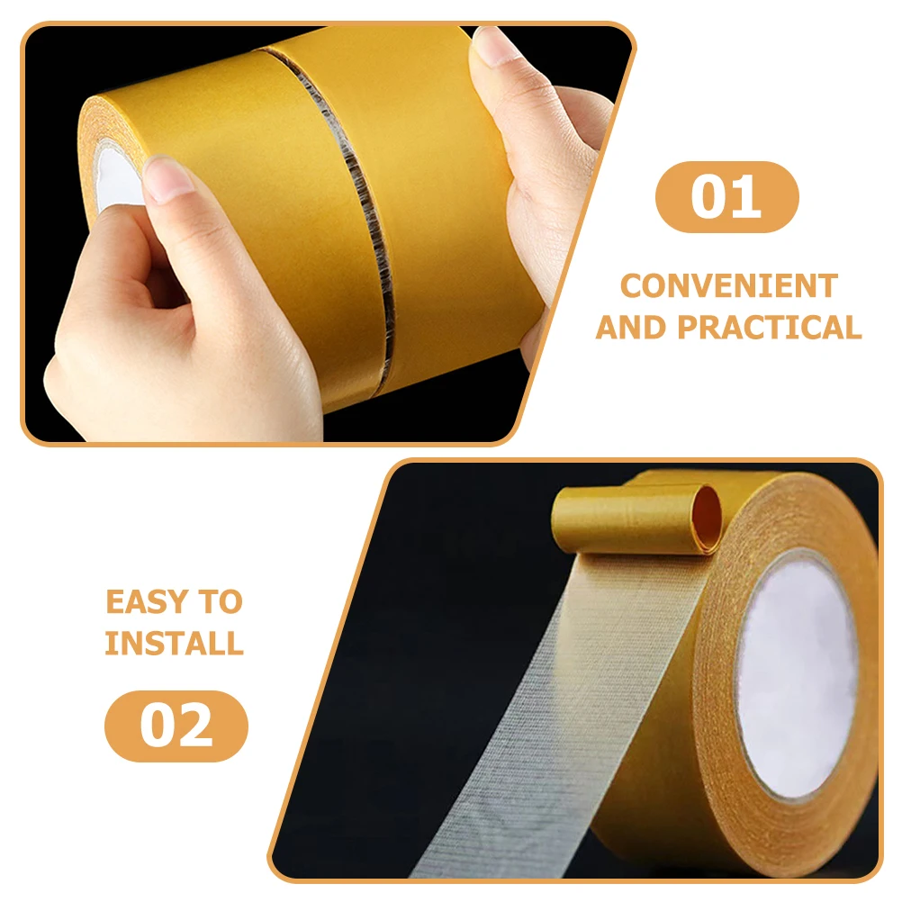 

Double Sided Tape Heavy Duty 2 Rolls Fiberglass Carpet Carpet Tape Duct Mounting Rug Strong Adhesive