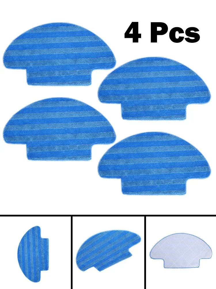 4pcs Mop Cloth Rags For Dexp Mmb300 Robot Vacuum Cleaner Parts Accessory Sweeper Cleaning Pads Replacement Mop Parts Accessories