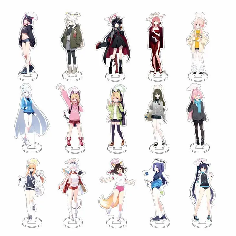 Tenndou U Misono Mika Acrylic Stand Ornaments Cosplay Blue Archive Anime Figure Cartoon Model Christmas Gifts Girls