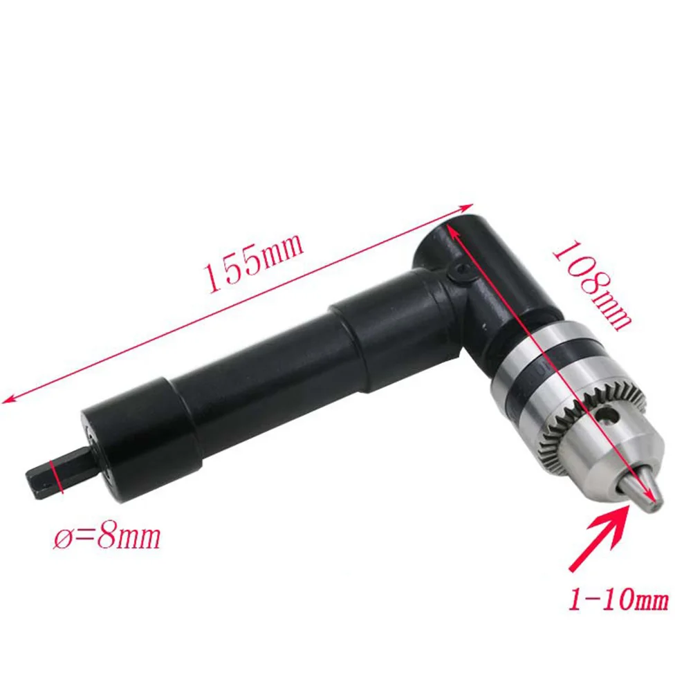 

90 Degree Angle Drill Bit Adapter Electric Right Angle Drill Attachment 0.8-10Mm Clamp Range For Tight Spaces Triangular Handle