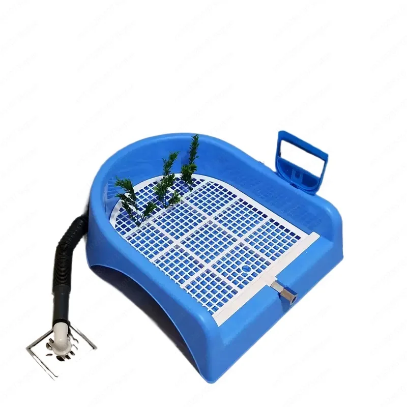 The dog toilet flushes automatically, drains straight to the sewer, and cleans the small dog teddy poop.