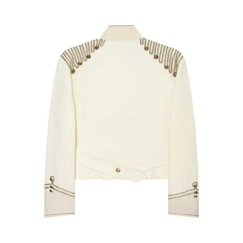 Women's Jackets Autumn High Neck Long Sleeve Rope Knot Decoration Coats Fashion Casual Female Vintage Chic Outerwear