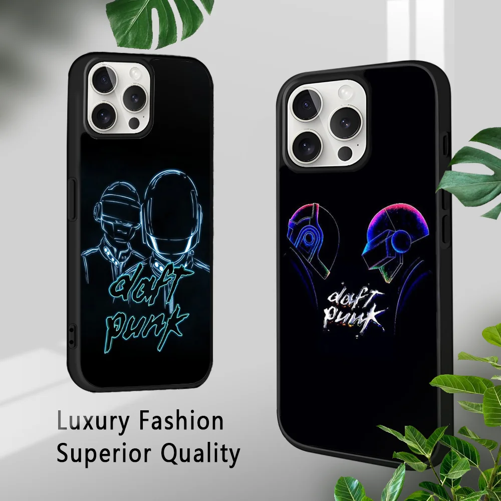 Fashion Cool DJ D-Daft P-Punk Phone Case For iPhone 15 14 13 12 11 Pro Xs Max Mini XR X 7 8 Plus luxury Mirror Hard Funda