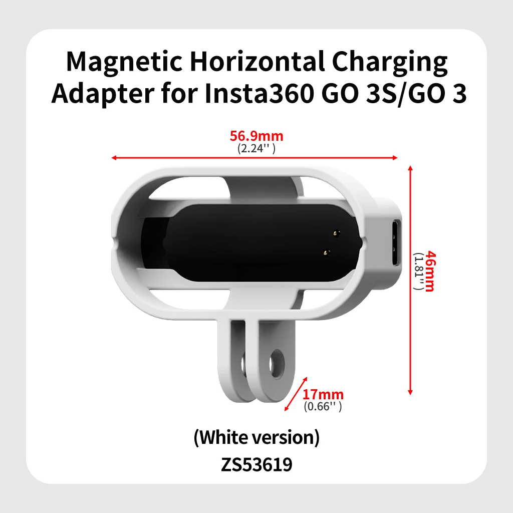 Magnetischer Schnellwechseladapter für Insta360 GO 3S/GO 3, Ladehalterung, vertikale horizontale Action-Kamerahalterung, Schutzrahmen – Detail 17