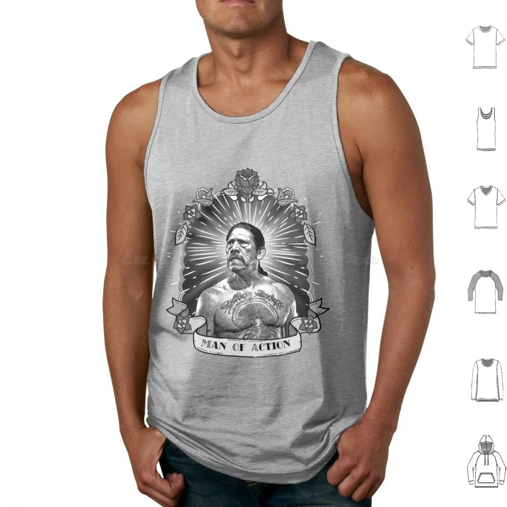 Hombre de acción-Danny Trejo camisetas sin mangas estampado algodón hombre acción Danny Trejo tendencia