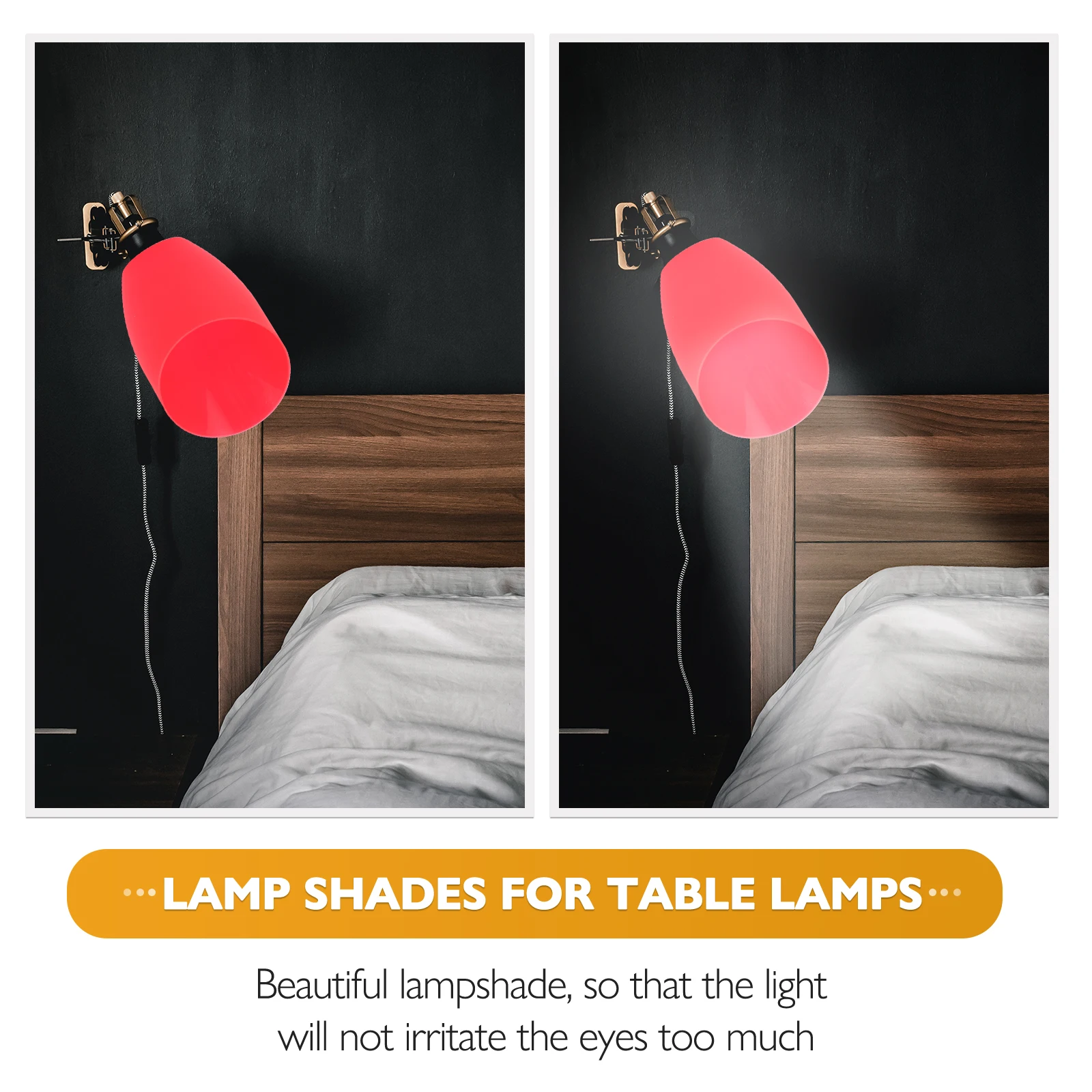 

4pcs Plastic Cover Slanted Horseshoe Shape Wall Table Lamp Shade Dustproof Home Decoration Soft Light Bedroom Living Room Study