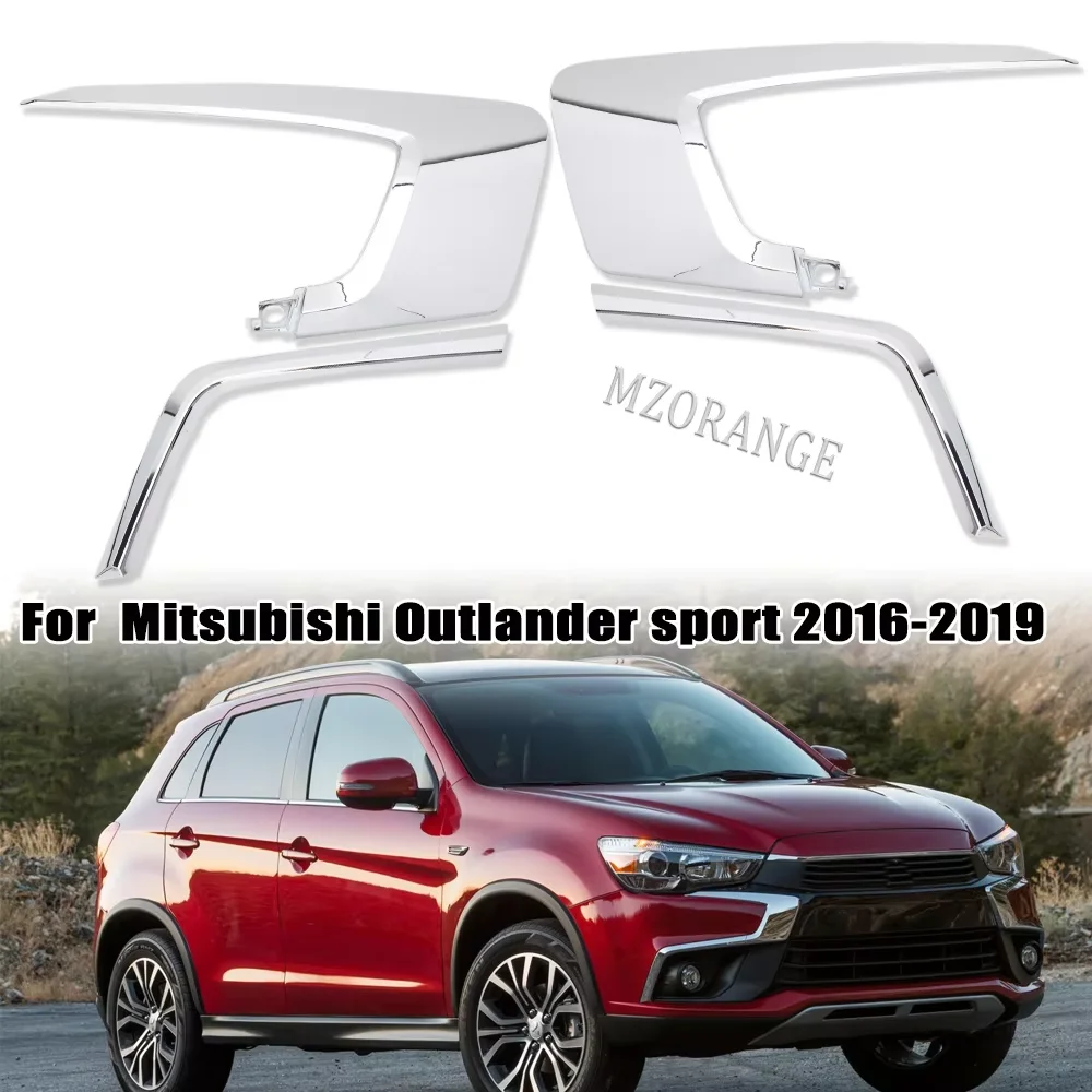 

Front Bumper Fog Light Molding Trim Fit For Mitsubishi ASX 2016-2019 Replace Chrome Headlight Fog Light Cover Strip Accessories