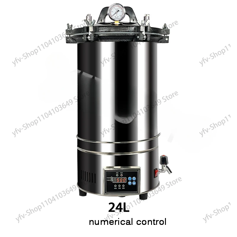 12L/18L/25L Portable Pot Sterilization Autoclave LCD Automatic High Temperature Pressure Steam Sterilizer Pots Surgical Medical