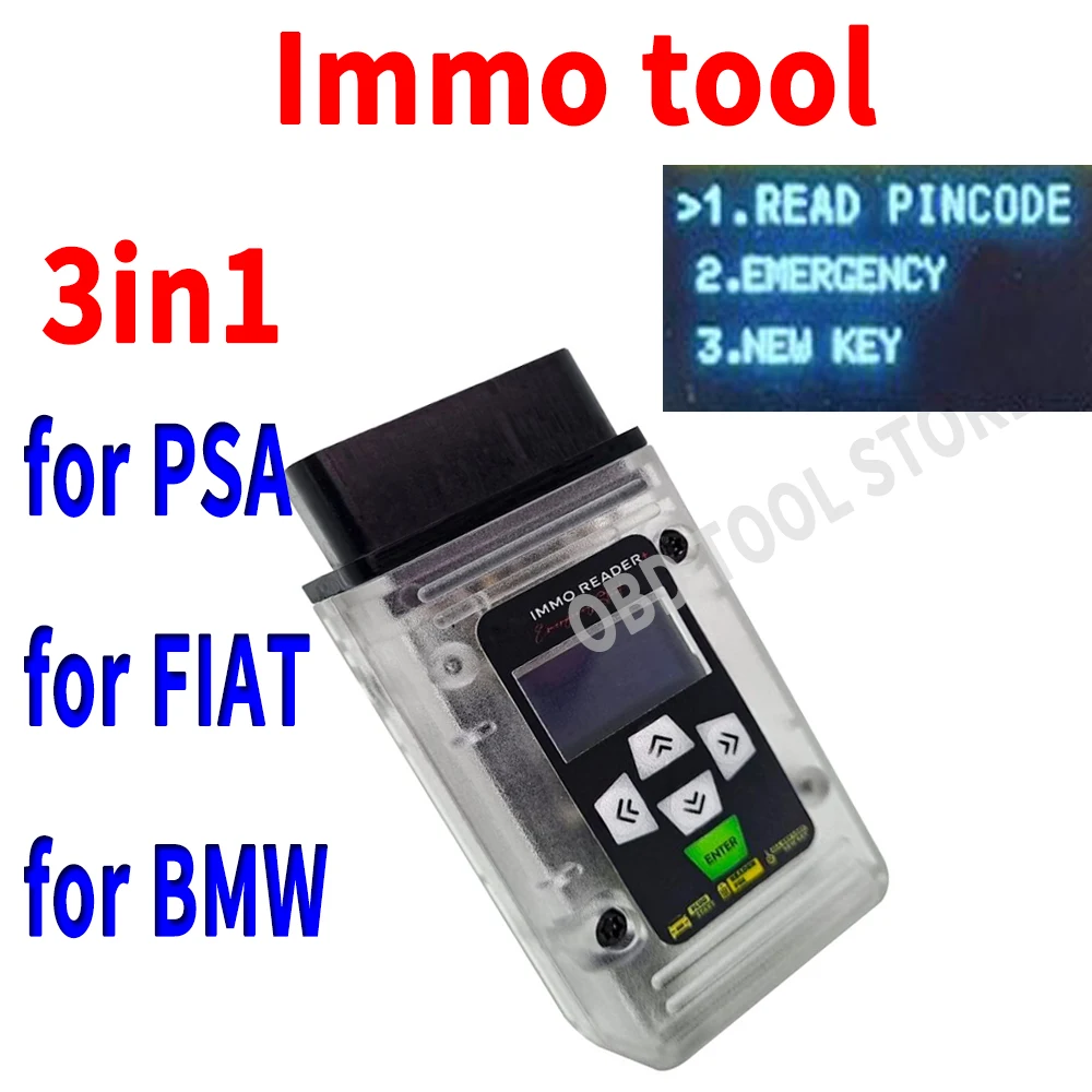 for BMW Force Ignition Tool FOR PSA Immo Reader Emergency Start 3in1 FOR PSA for FIAT for BMW Plug and Play  Update Version 1.1