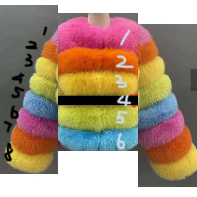 JANEFUR 천연 모피 코트 여성용 레인보우 패션 럭셔리 크롭 리얼 폭스 퍼 재킷 도매 겨울 여성 코트