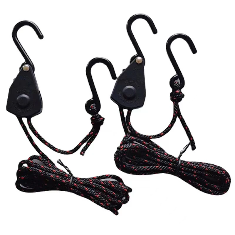 

Camping Tool Tent Accessories Lights Lifting Tensioner Fixed Buckle Pulley Adjustable Rope Fastener Ratchet Hangers