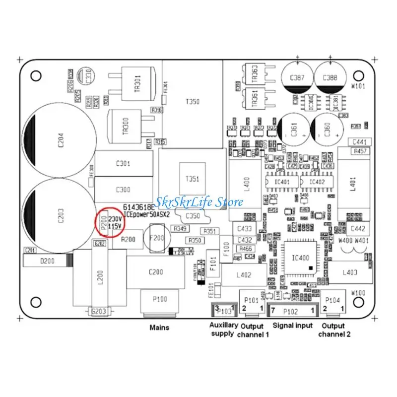E65E ICE50ASX2 170W แอมพลิฟายเออร์ช่องสัญญาณเดียว